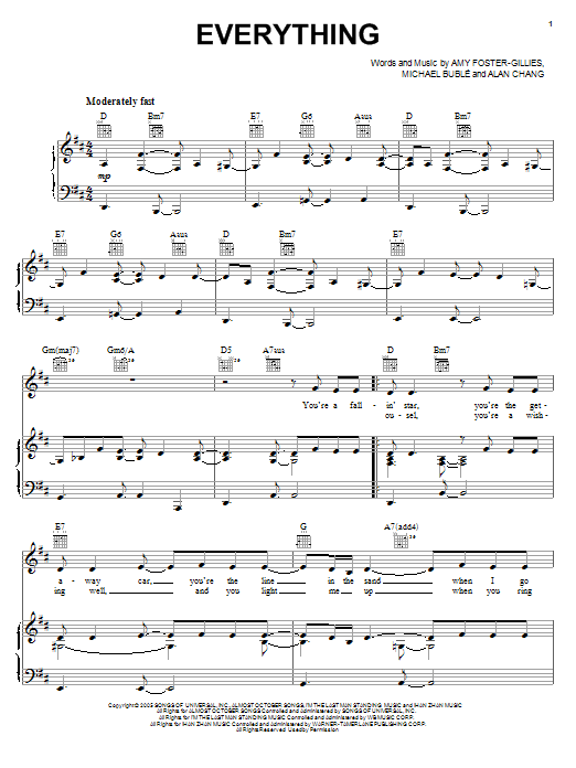 michael buble piano sheet music pdf
